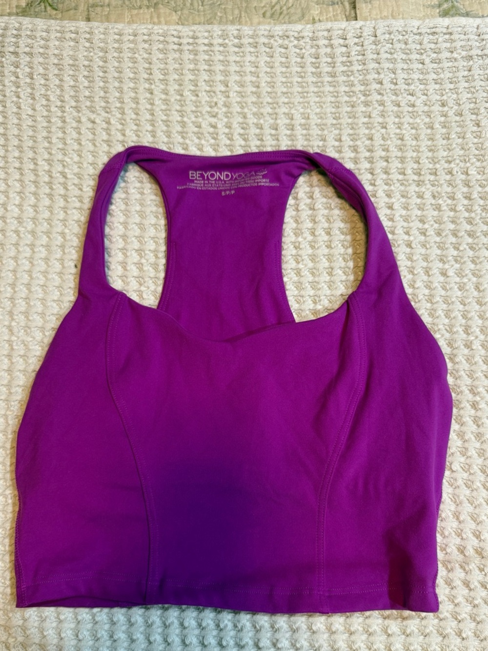 Beyond Yoga Magenta Racerback Crop Tank